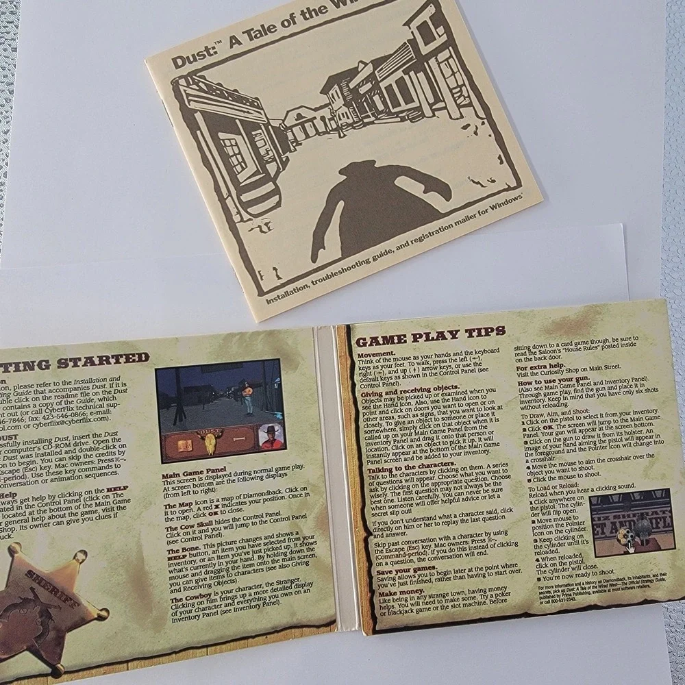 Vtg Pc Windows 95 Dust A Tale Of The Wired West‎ CD-Rom 90s